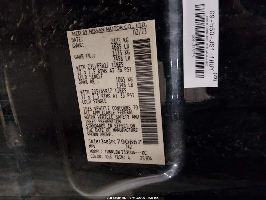 5N1BT3AB3PC790867 2023 NISSAN ROGUE photo no. 9