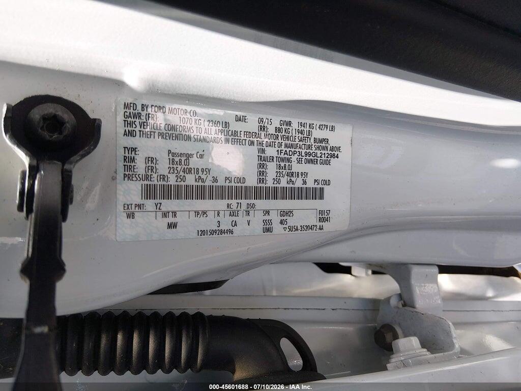 1FADP3L99GL212984 2016 FORD FOCUS ST photo no. 9