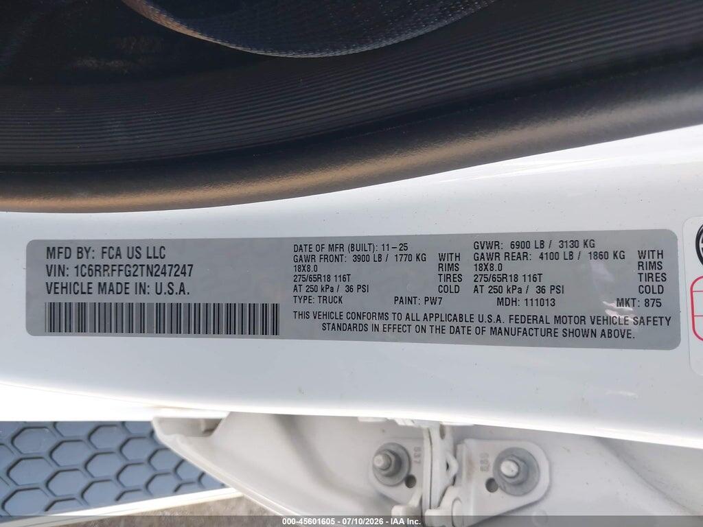 1C6RRFFG2TN247247 2026 RAM 1500 photo no. 9