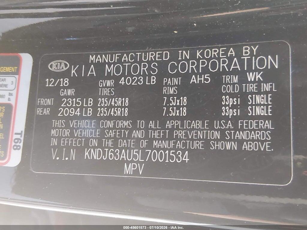 KNDJ63AU5L7001534 2020 KIA SOUL photo no. 9