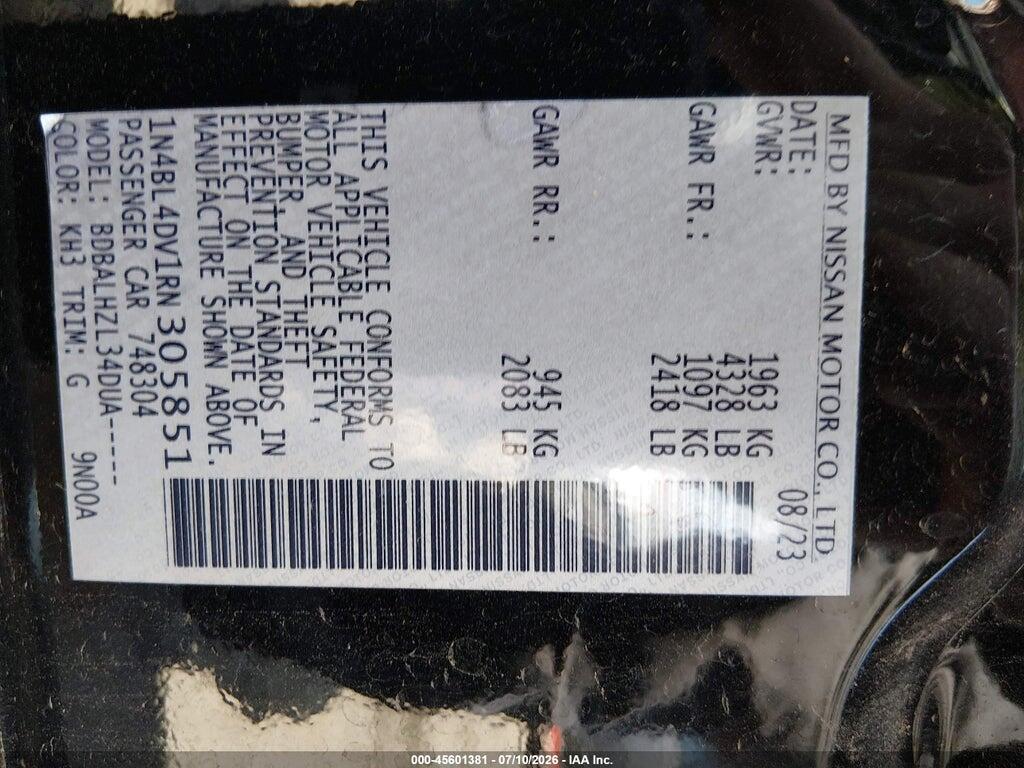 1N4BL4DV1RN305851 2024 NISSAN ALTIMA photo no. 9