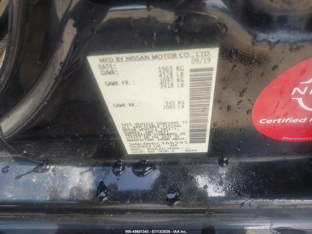 1N4BL4BV6LC166595 2020 NISSAN ALTIMA photo no. 9