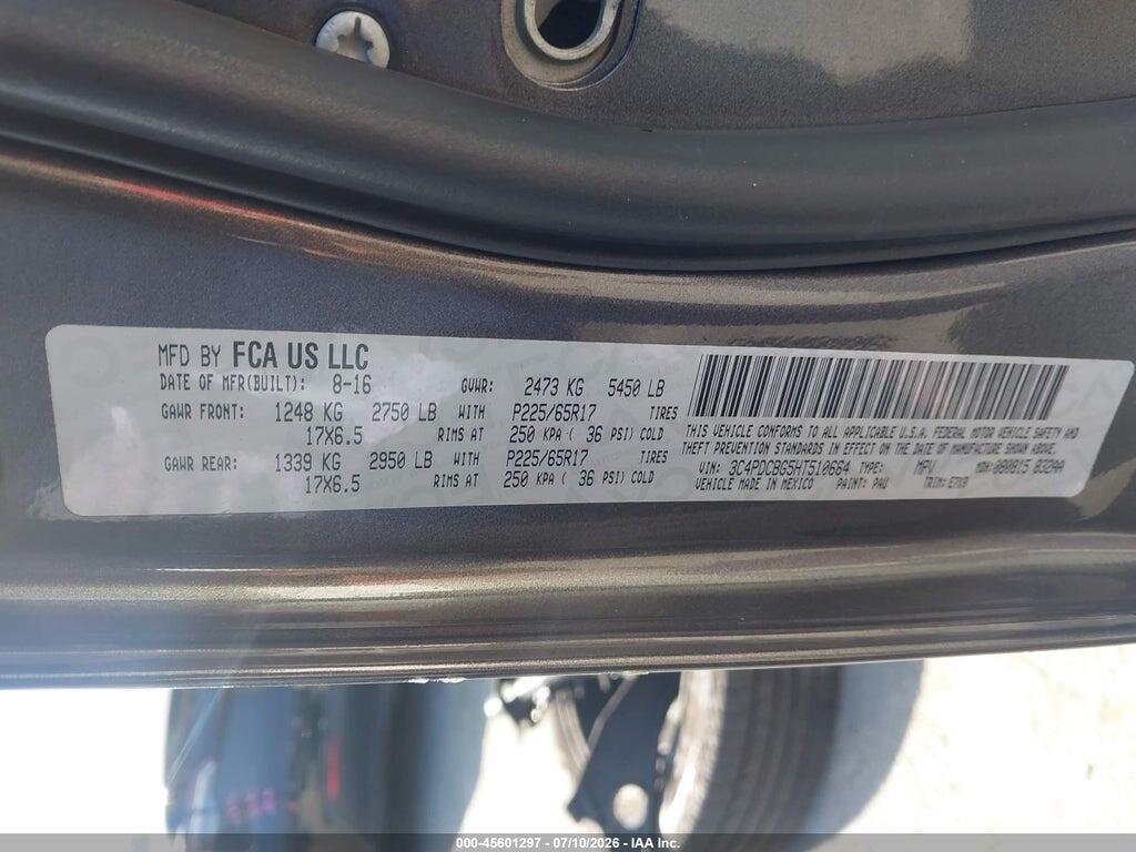 3C4PDCBG5HT510664 2017 DODGE JOURNEY photo no. 9