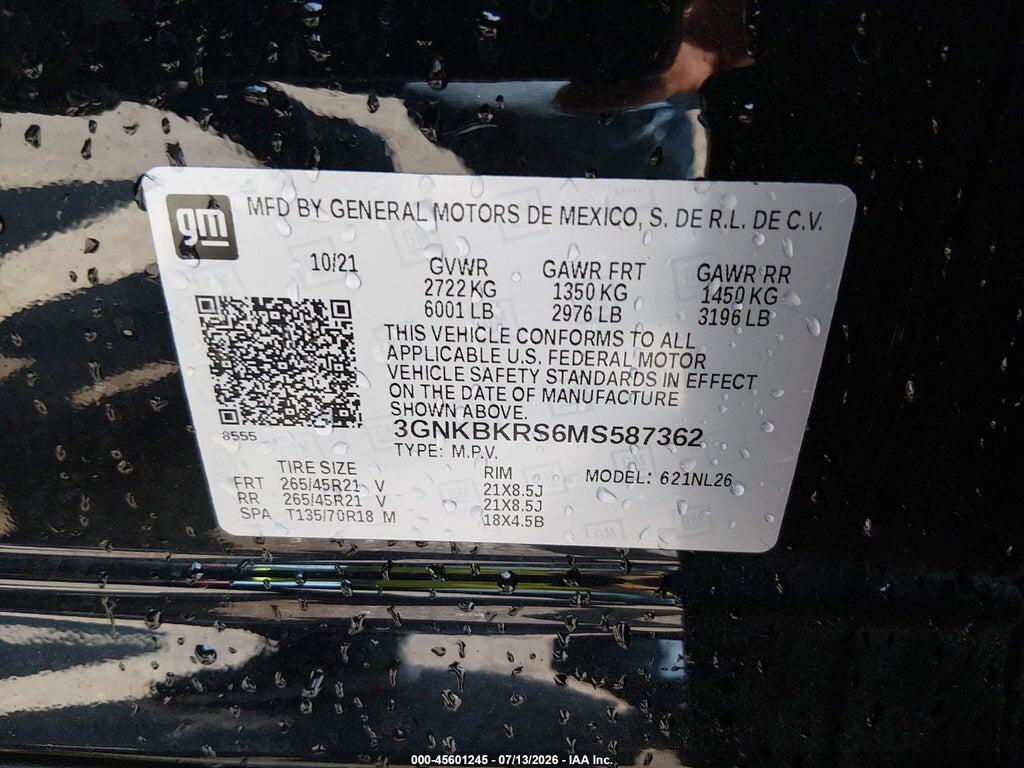 3GNKBKRS6MS587362 2021 CHEVROLET BLAZER photo no. 9