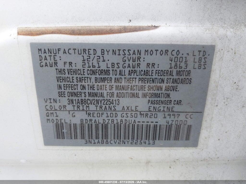 3N1AB8CV2NY225413 2022 NISSAN SENTRA photo no. 9