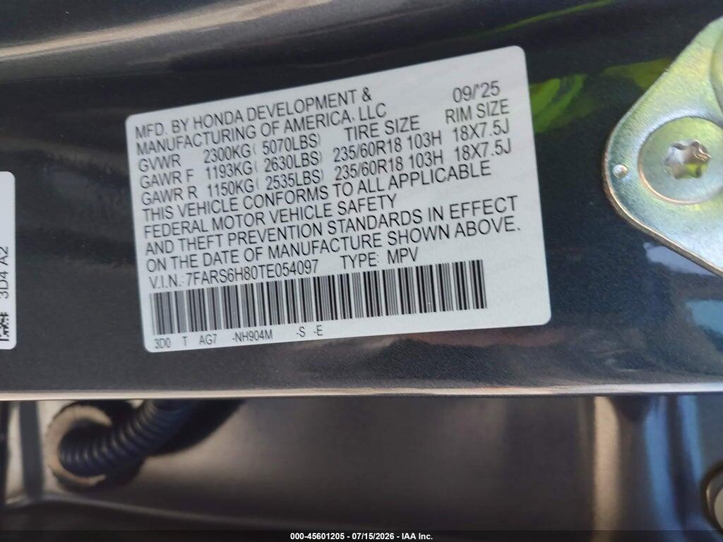 7FARS6H80TE054097 2026 HONDA CR-V HYBRID photo no. 9