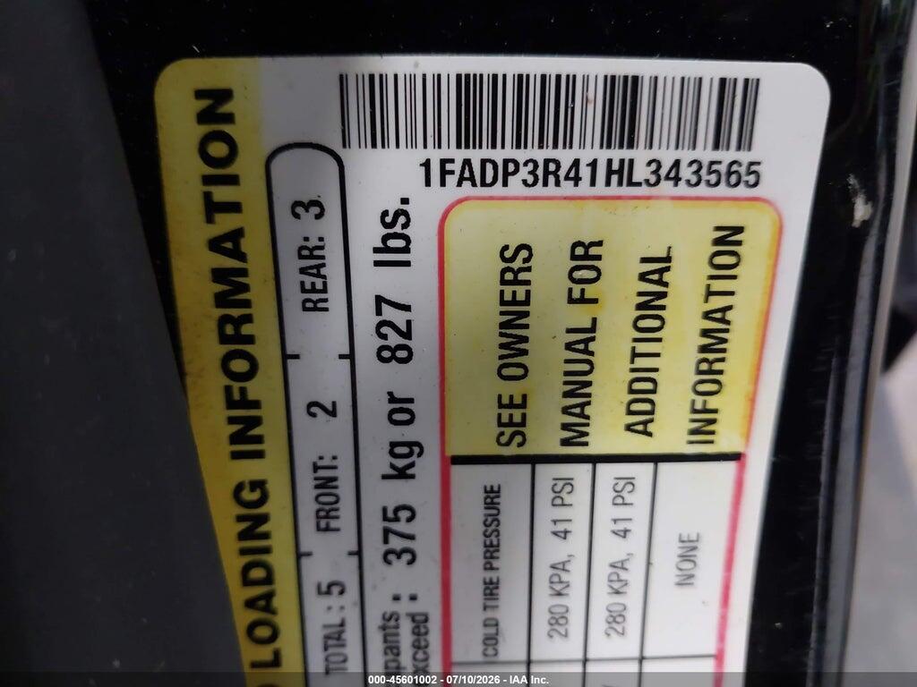 1FADP3R41HL343565 2017 FORD FOCUS ELECTRIC photo no. 9