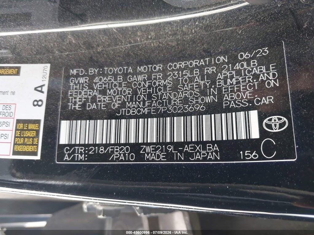 JTDBCMFE7P3023696 2023 TOYOTA COROLLA photo no. 9