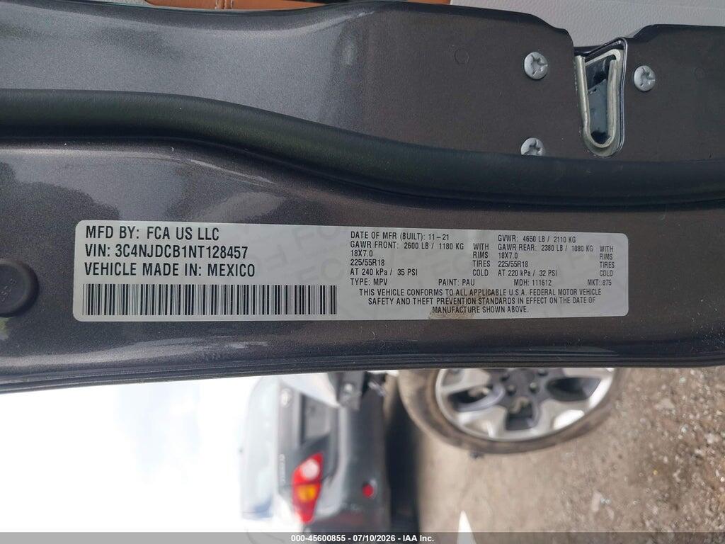 3C4NJDCB1NT128457 2022 JEEP COMPASS photo no. 9
