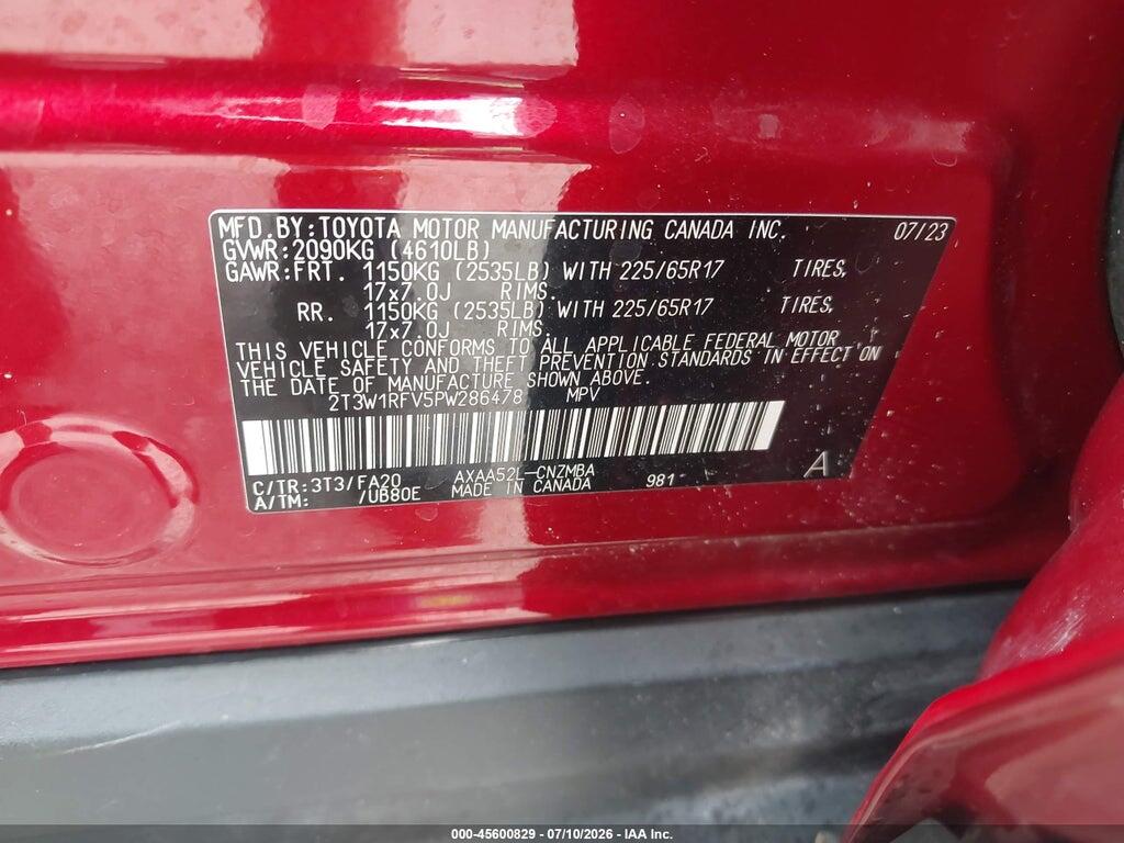 2T3W1RFV5PW286478 2023 TOYOTA RAV4 photo no. 9