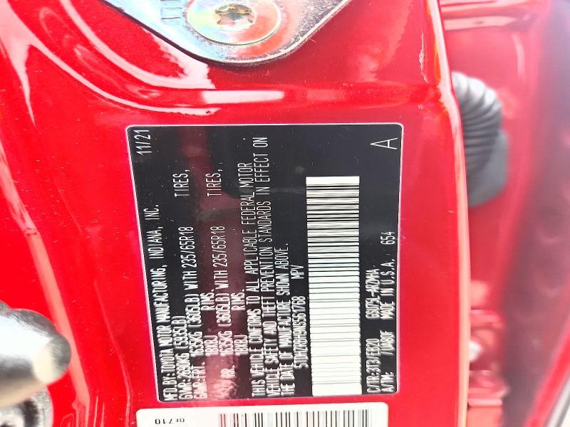 5TDHZRBH9NS561768 2022 TOYOTA HIGHLANDER photo no. 12