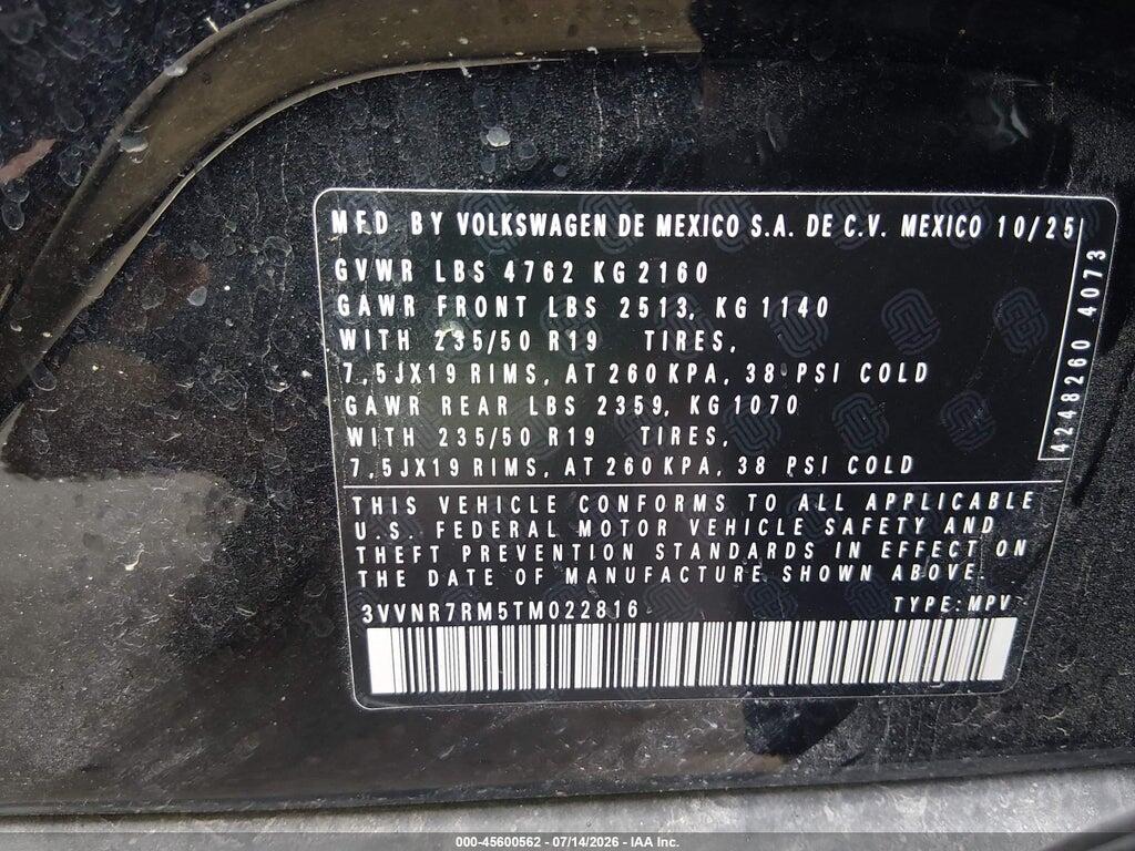 3VVNR7RM5TM022816 2026 VOLKSWAGEN TIGUAN photo no. 9
