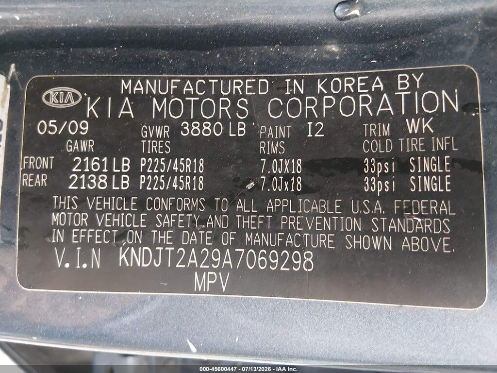 KNDJT2A29A7069298 2010 KIA SOUL photo no. 9