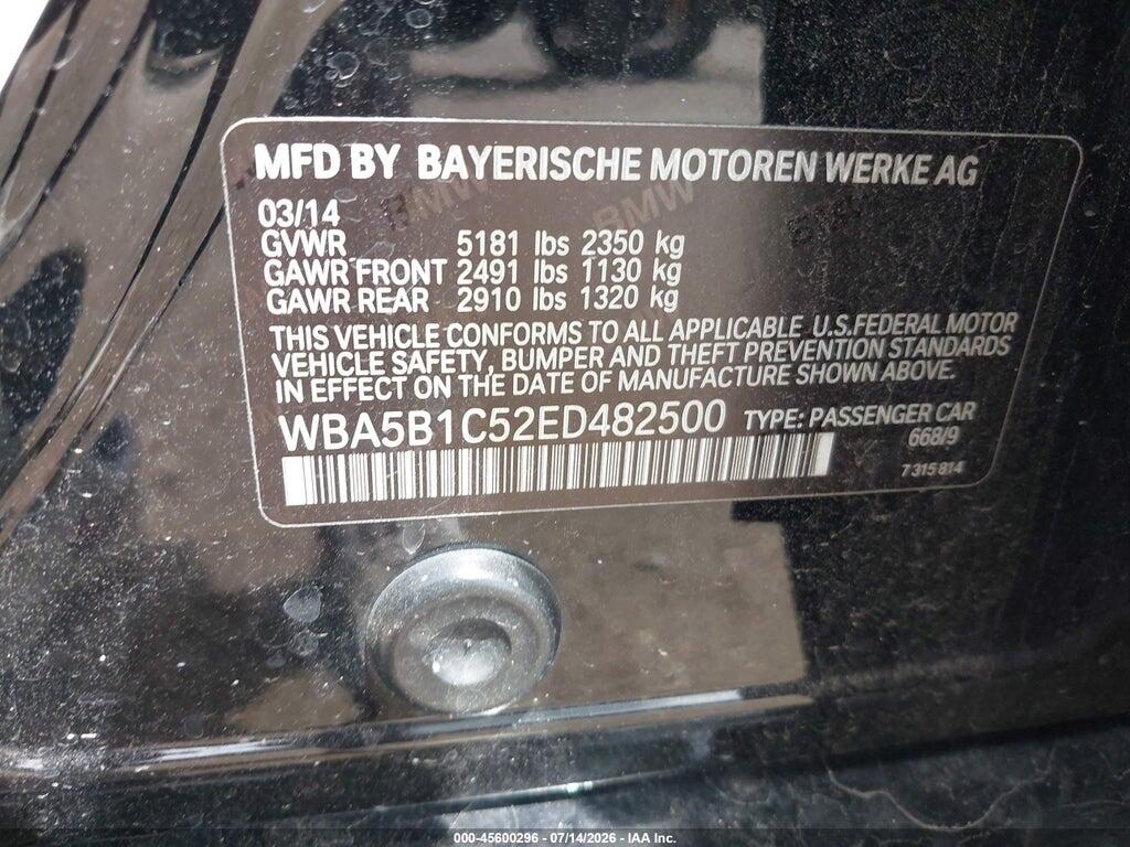 WBA5B1C52ED482500 2014 BMW 535I photo no. 9