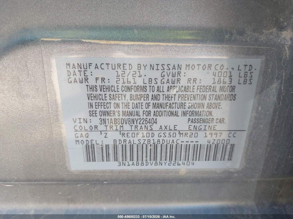 3N1AB8DV8NY226404 2022 NISSAN SENTRA photo no. 9