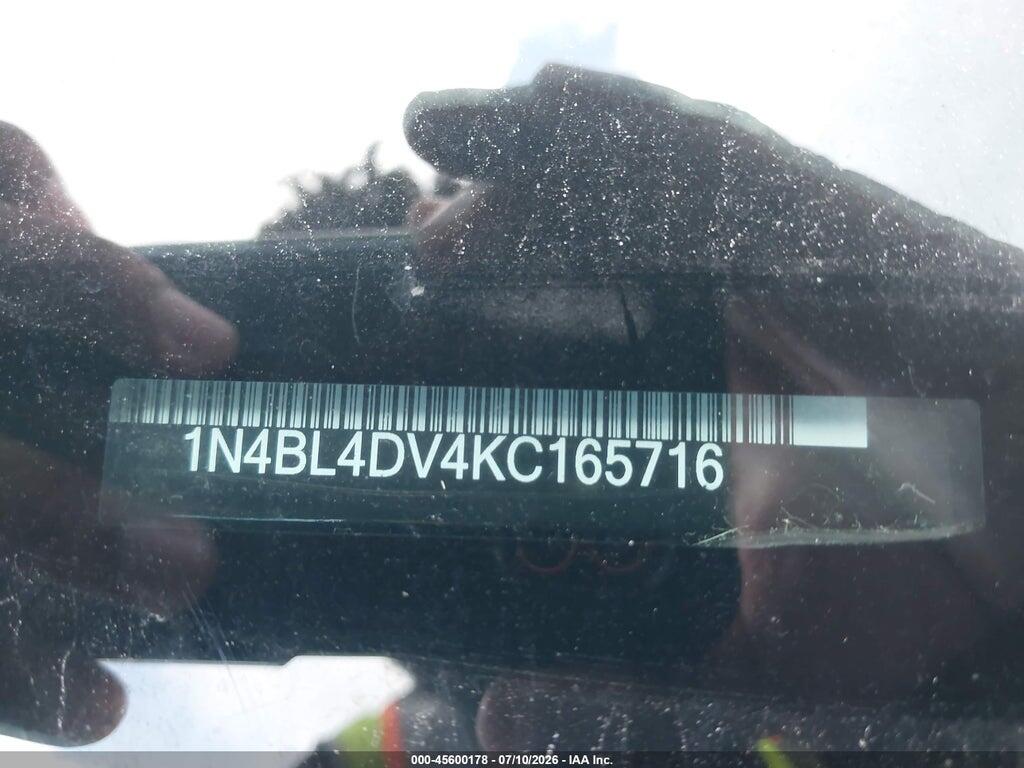 1N4BL4DV4KC165716 2019 NISSAN ALTIMA photo no. 9