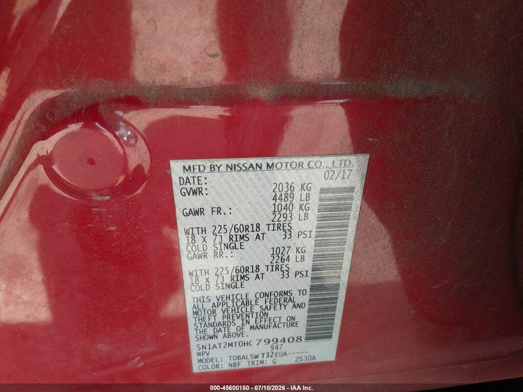 5N1AT2MT0HC799408 2017 NISSAN ROGUE photo no. 9
