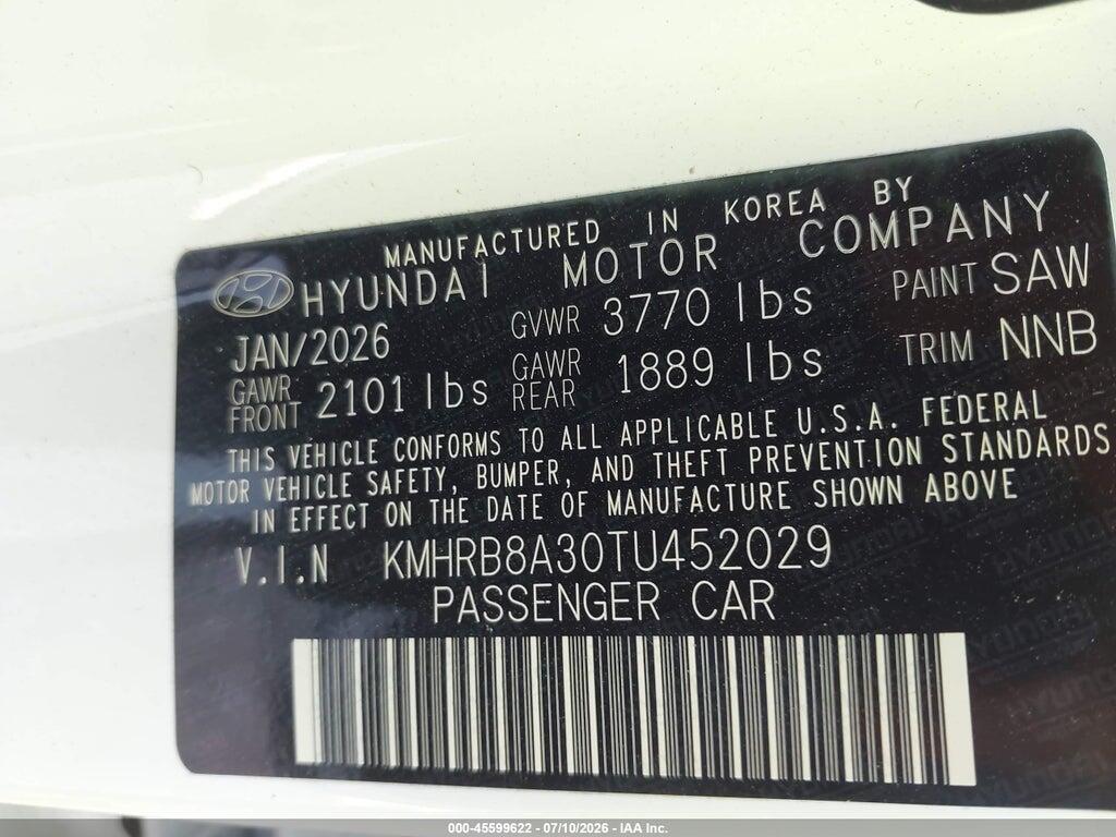 KMHRB8A30TU452029 2026 HYUNDAI VENUE photo no. 9