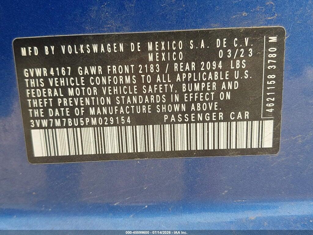 3VW7M7BU5PM029154 2023 VOLKSWAGEN JETTA photo no. 9