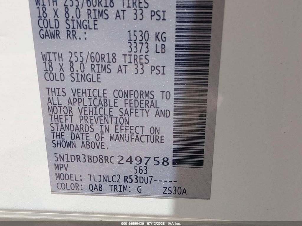 5N1DR3BD8RC249758 2024 NISSAN PATHFINDER photo no. 9