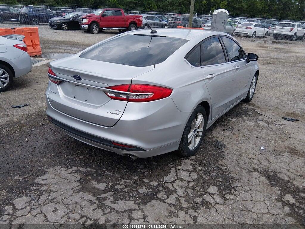 3FA6P0LU1JR169133 2018 FORD FUSION HYBRID photo no. 4