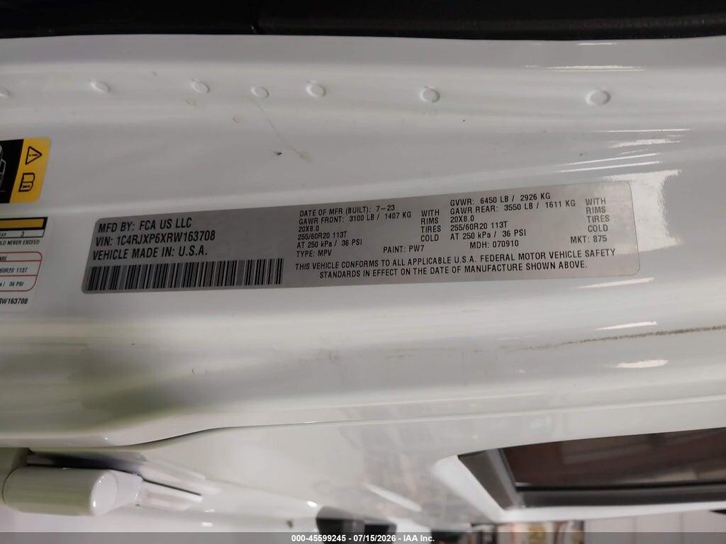 1C4RJXP6XRW163708 2024 JEEP WRANGLER 4XE photo no. 9