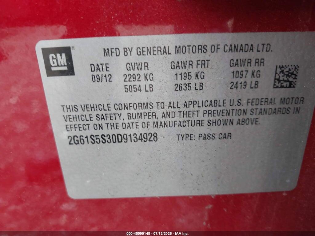 2G61S5S30D9134928 2013 CADILLAC XTS photo no. 9