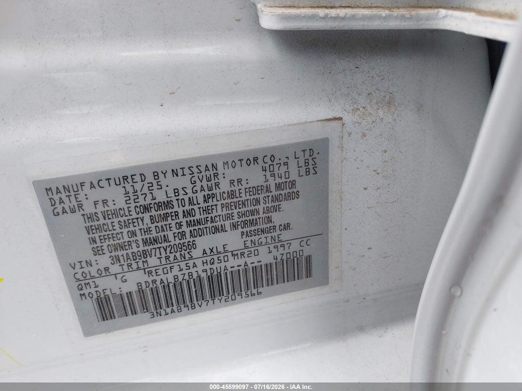 3N1AB9BV7TY209566 2026 NISSAN SENTRA photo no. 9