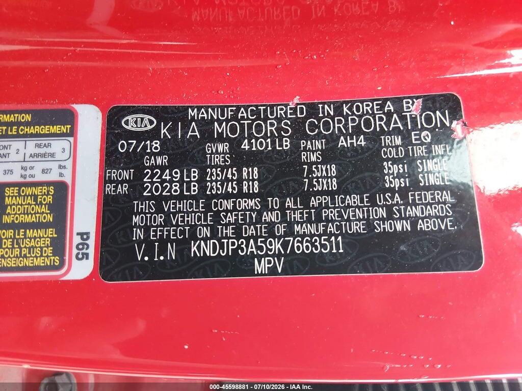 KNDJP3A59K7663511 2019 KIA SOUL photo no. 9