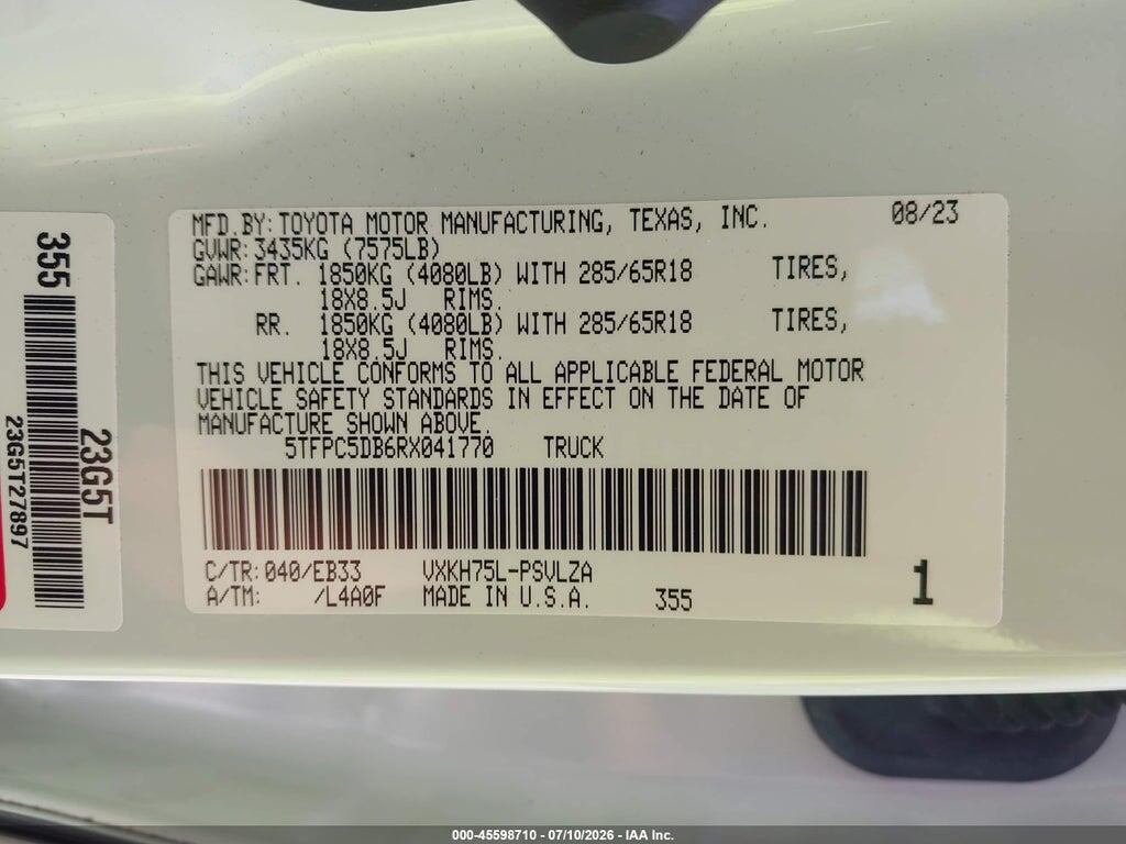 5TFPC5DB6RX041770 2024 TOYOTA TUNDRA HYBRID photo no. 9