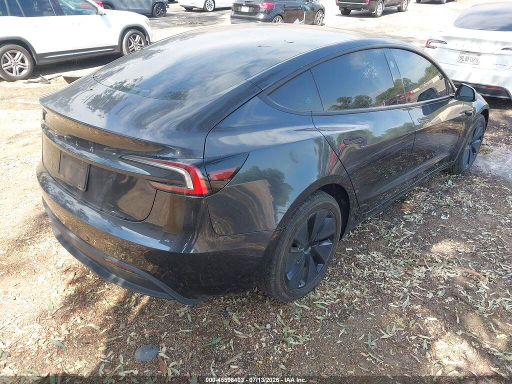 5YJ3E1EA7SF906382 2025 TESLA MODEL 3 photo no. 4