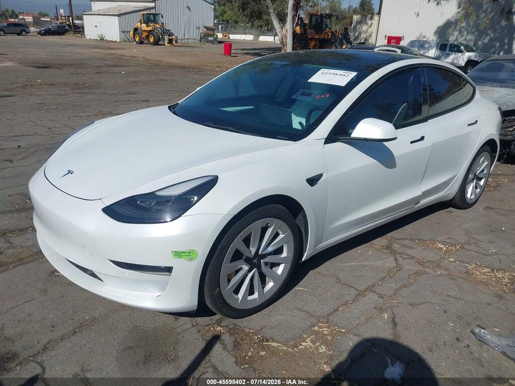 5YJ3E1EAXNF375831 2022 TESLA MODEL 3 photo no. 2