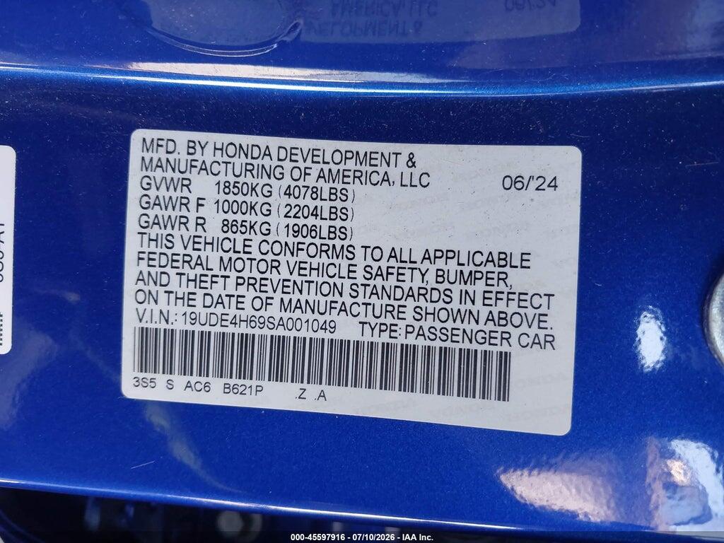 19UDE4H69SA001049 2025 ACURA INTEGRA photo no. 9