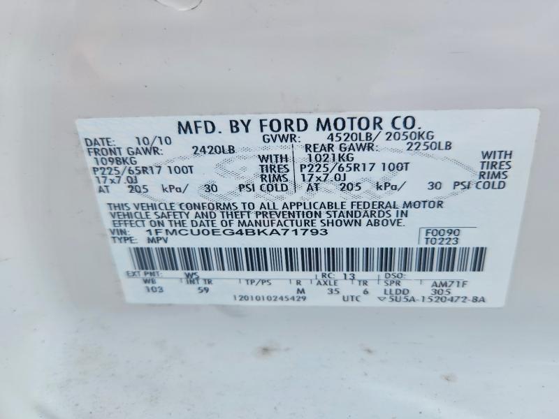 2011 FORD ESCAPE LIMITED — Фото 13 из 13