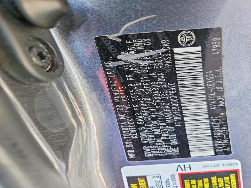 2013 TOYOTA AVALON HYBRID XLE PREMIUM — Фото 12 из 12