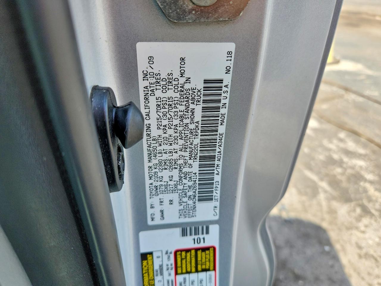 2010 TOYOTA TACOMA BASE — Фото 12 из 12