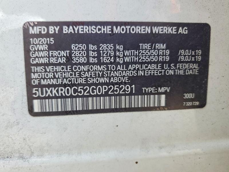 2016 BMW X5 XDRIVE35I — Фото 12 из 12