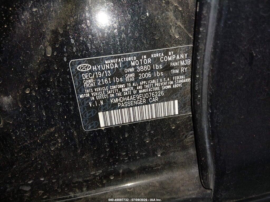 KMHDH4AE9EU076226 2014 HYUNDAI ELANTRA photo no. 9