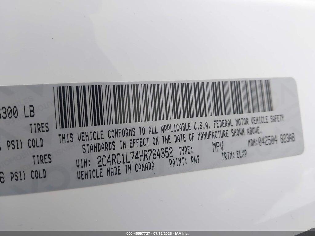 2C4RC1L74HR764352 2017 CHRYSLER PACIFICA HYBRID photo no. 9