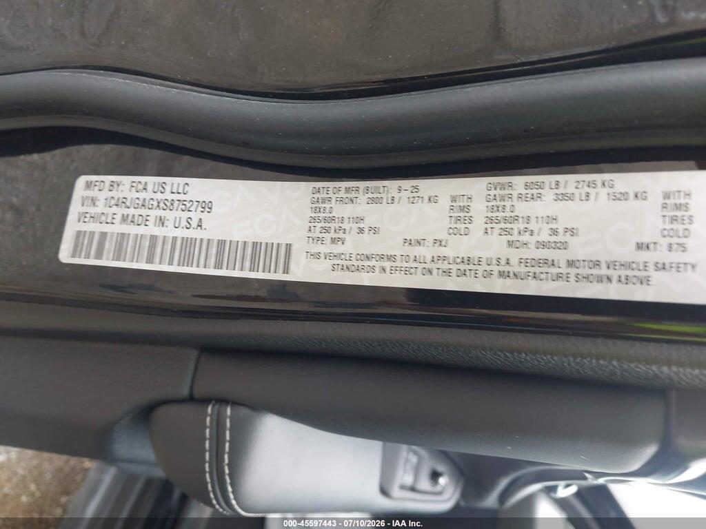 1C4RJGAGXS8752799 2025 JEEP GRAND CHEROKEE photo no. 9