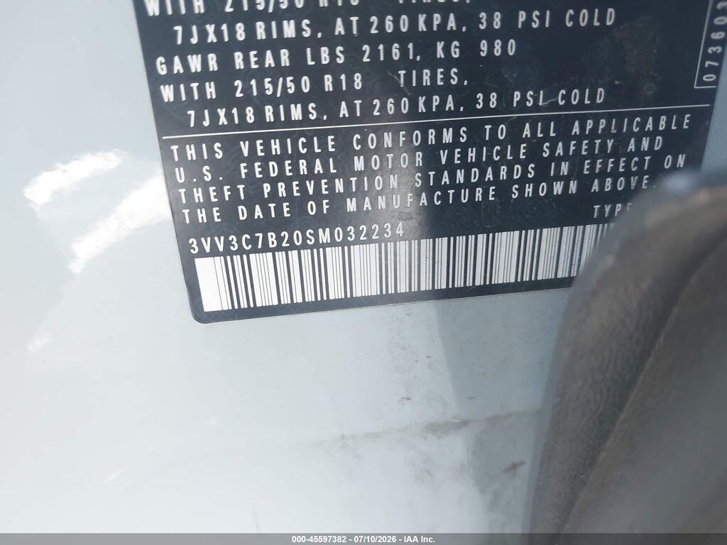 3VV3C7B20SM032234 2025 VOLKSWAGEN TAOS photo no. 9