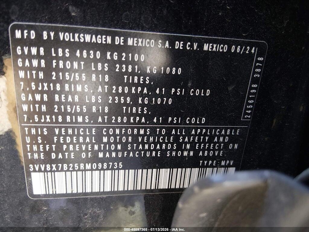 3VV8X7B25RM098735 2024 VOLKSWAGEN TAOS photo no. 9