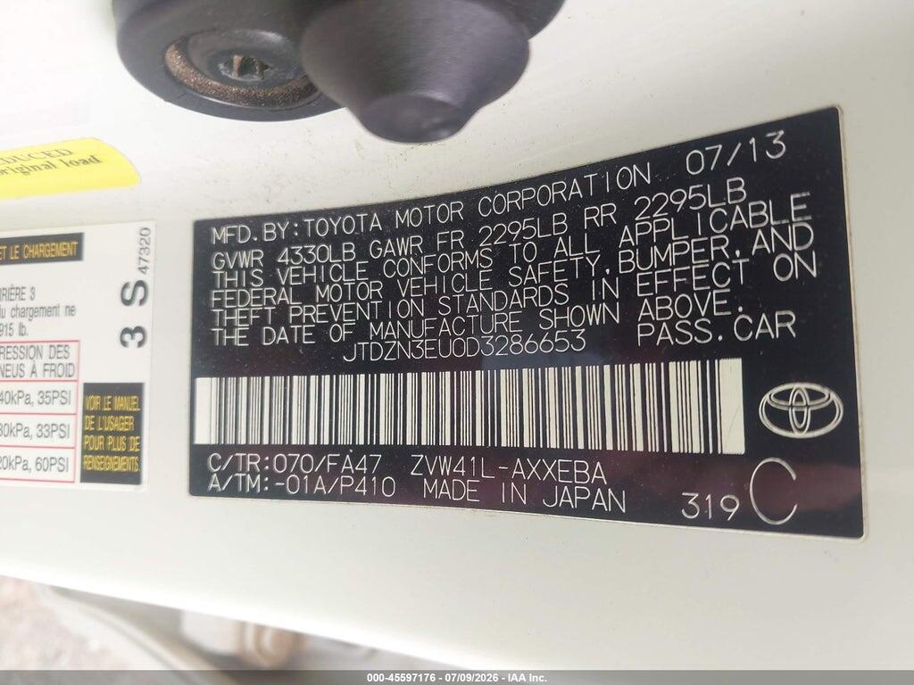 JTDZN3EU0D3286653 2013 TOYOTA PRIUS V photo no. 9