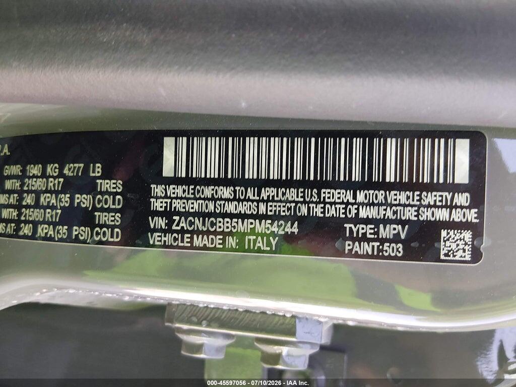 ZACNJCBB5MPM54244 2021 JEEP RENEGADE photo no. 9