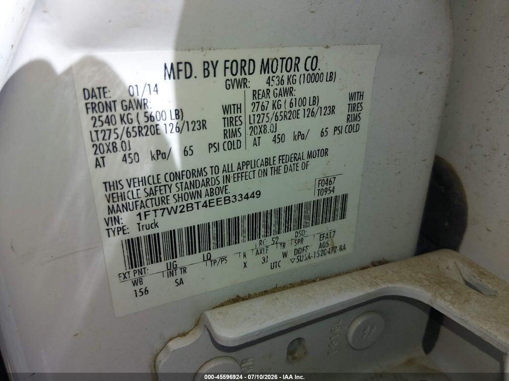 1FT7W2BT4EEB33449 2014 FORD F-250 photo no. 9
