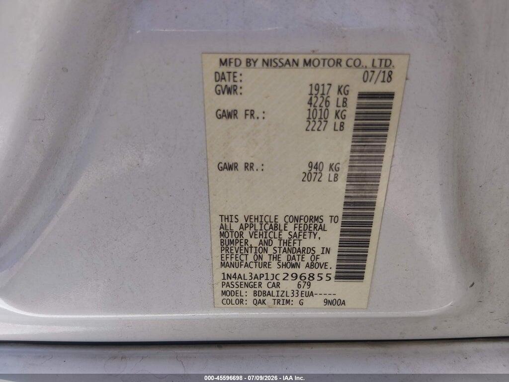 1N4AL3AP1JC296855 2018 NISSAN ALTIMA photo no. 9
