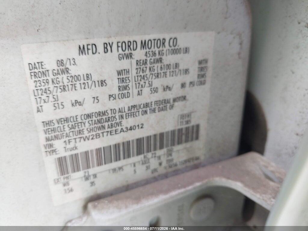 1FT7W2BT7EEA34012 2014 FORD F-250 photo no. 9