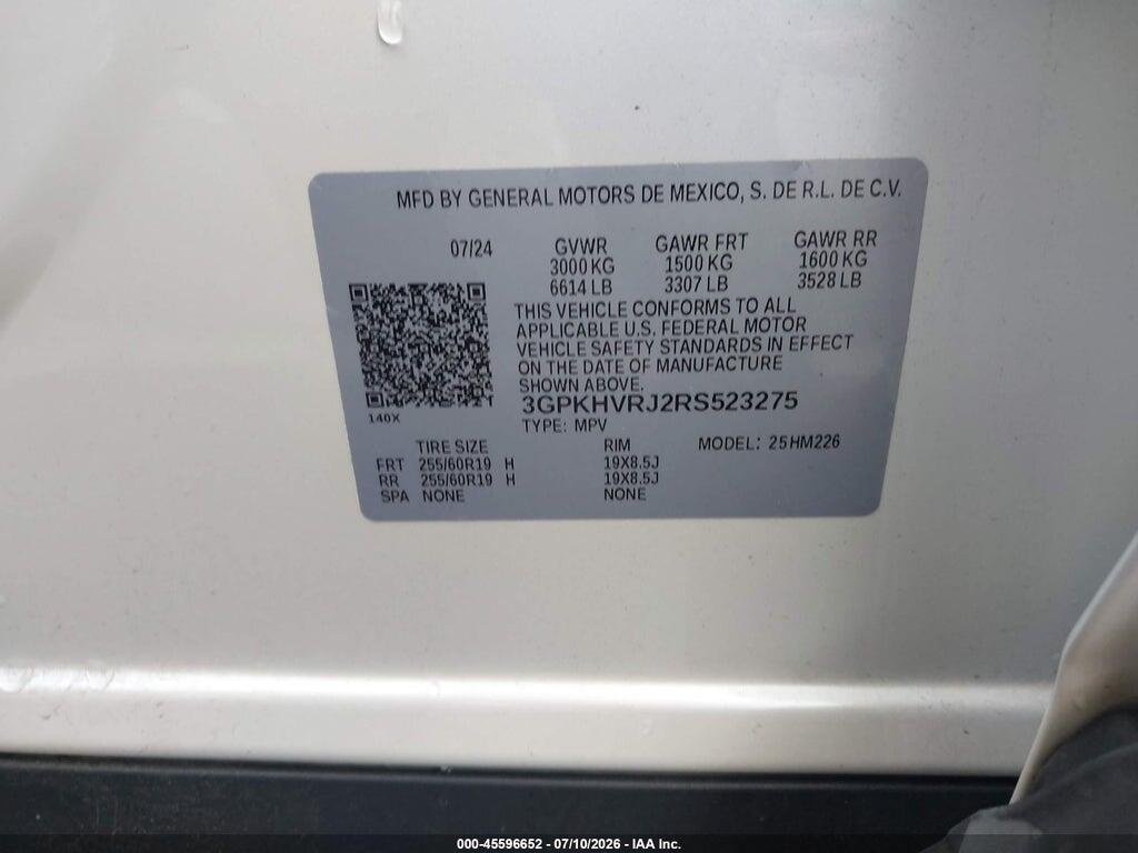 3GPKHVRJ2RS523275 2024 HONDA PROLOGUE photo no. 9
