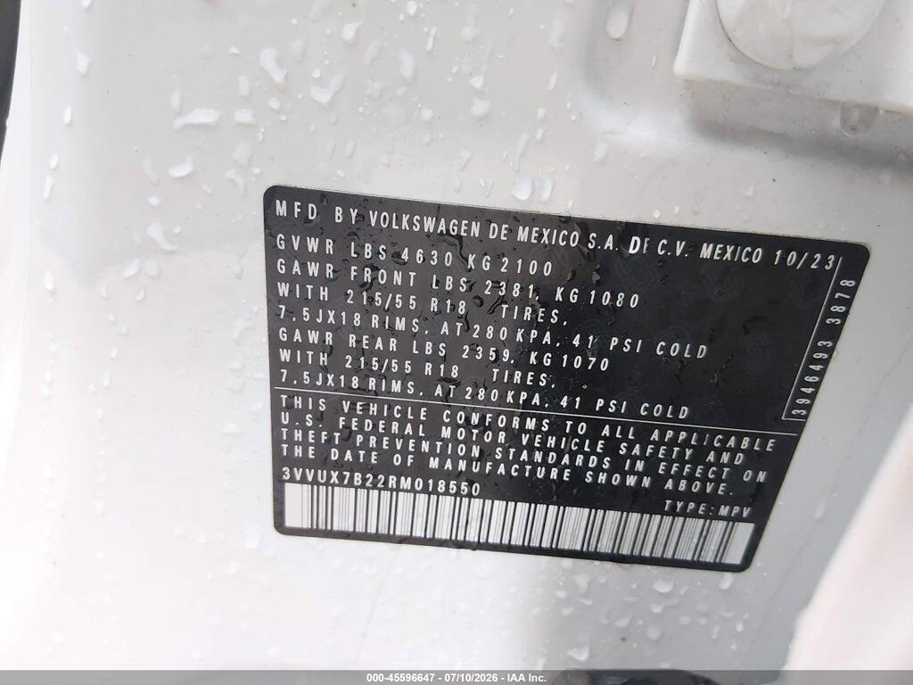 3VVUX7B22RM018550 2024 VOLKSWAGEN TAOS photo no. 9