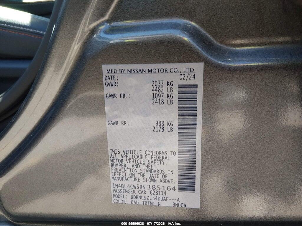 1N4BL4CW5RN385164 2024 NISSAN ALTIMA photo no. 9